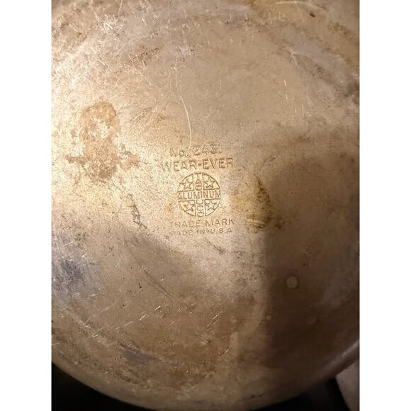 Vintage Wear-Ever Aluminum Double Boiler No. 2431 Years 1/2 Pan Set Made in USA - Picture 4 of 7